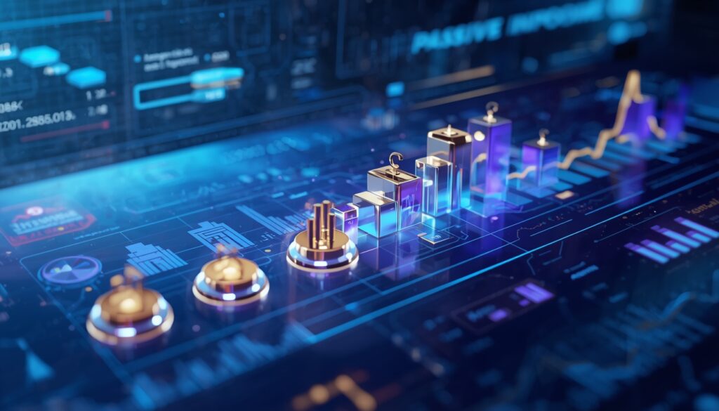 Lucid origin Passive income concept with digital assets generating continuous revenue streams 0 (1)