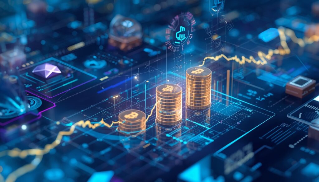 Lucid origin Passive income concept with digital assets generating continuous revenue streams